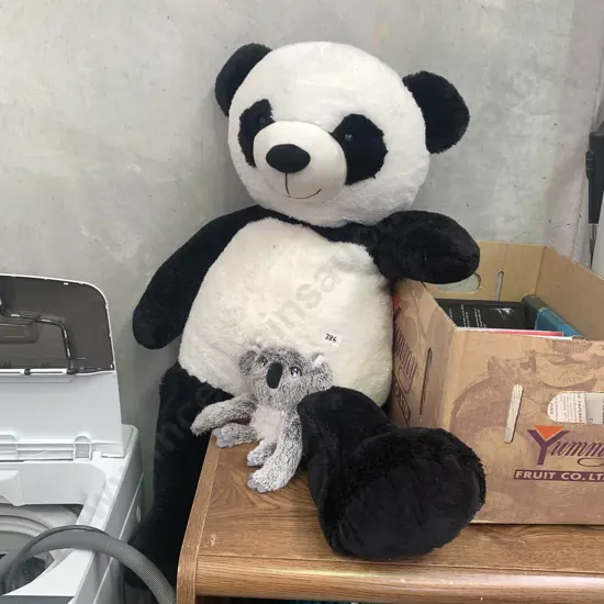 Large Panda with Small Soft Toy