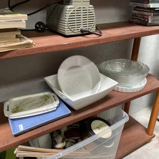 Assortment of Ceramic Items and Assorted Glassware