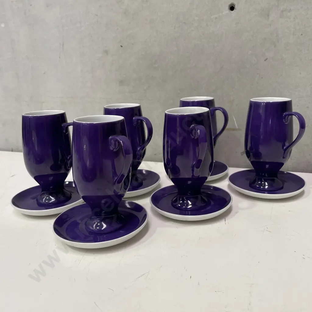 Mid Century Japanese LaGardo Tackett Set of 6 Expresso Demitasse cups and saucers Image 1++