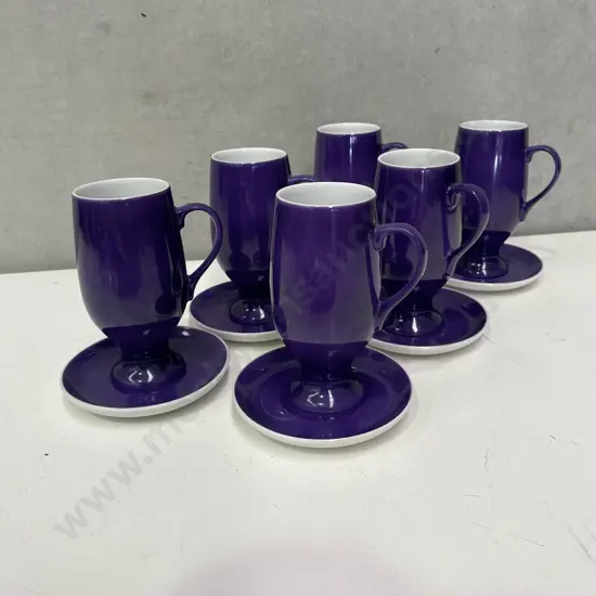 Mid Century Japanese LaGardo Tackett Set of 6 Expresso Demitasse cups and saucers