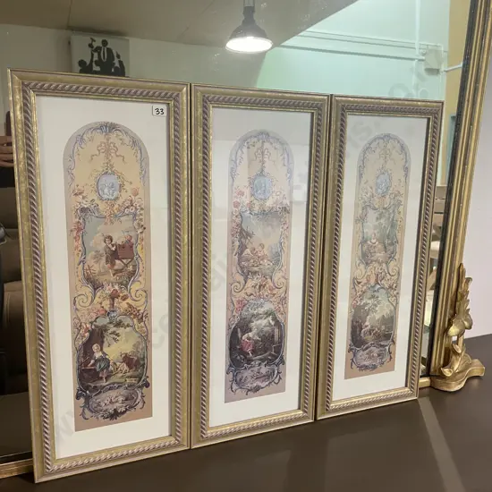 Framed and Glazed Artworks x 3