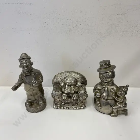 Assorted Chrome/Silverene Money Boxes