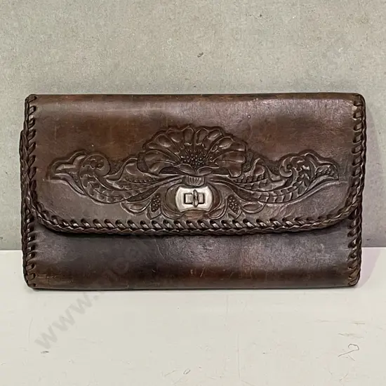 Vintage Hand Tooled Leather Bag