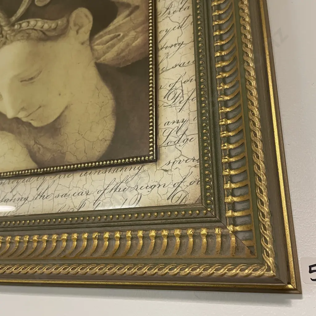 Framed and Glazed Artwork Sid Dickens "Serene Grace" in Gilt Wood Frame Image 1++