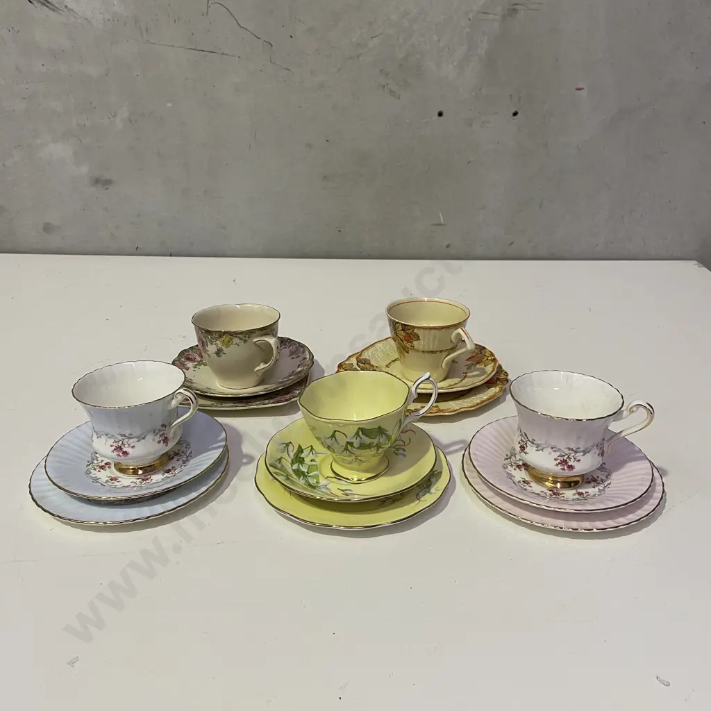 Five English Trios including Paragon, Royal Doulton and Royal Albert Image 1++