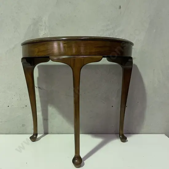 Vintage Mahogany 1/2 Round Hall Table. H71 D37 W75cm. Treated borer on back