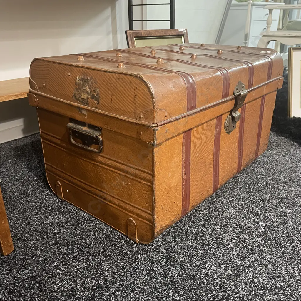 Vintage Solid Metal Trunk, W700 D440 H400cm Image 1++