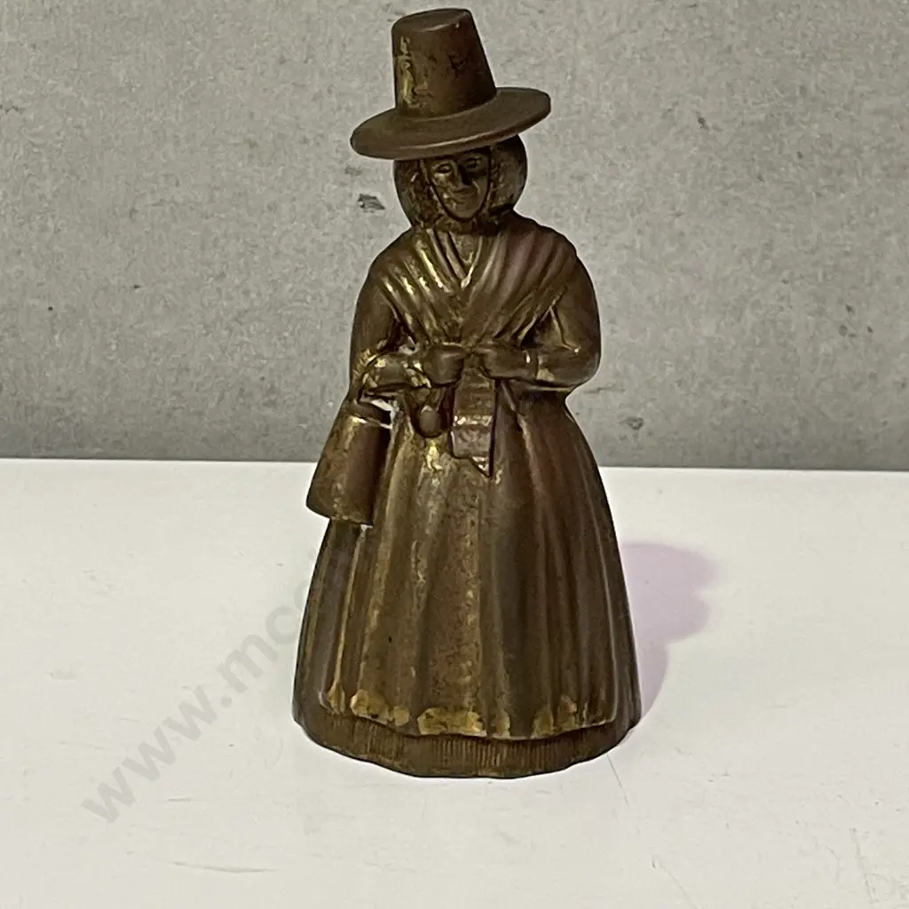 Vintage Brass Lady Bell Image 1++