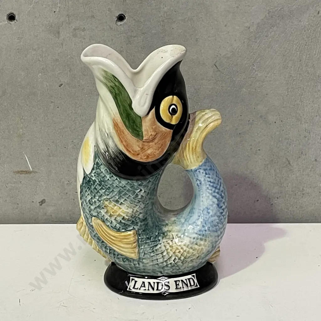 Vintage Royal Winton Lands End Handpainted Fish Jug Image 1++