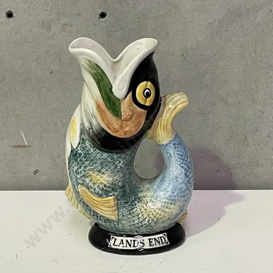 Vintage Royal Winton Lands End Handpainted Fish Jug