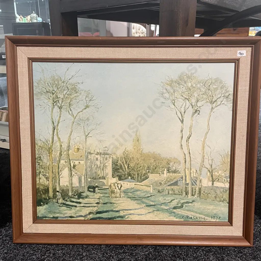 Framed Artwork by Camille Pissarro titled "Entree Du Village De Voisins" ADDED TO ITEM 3 Image 1++