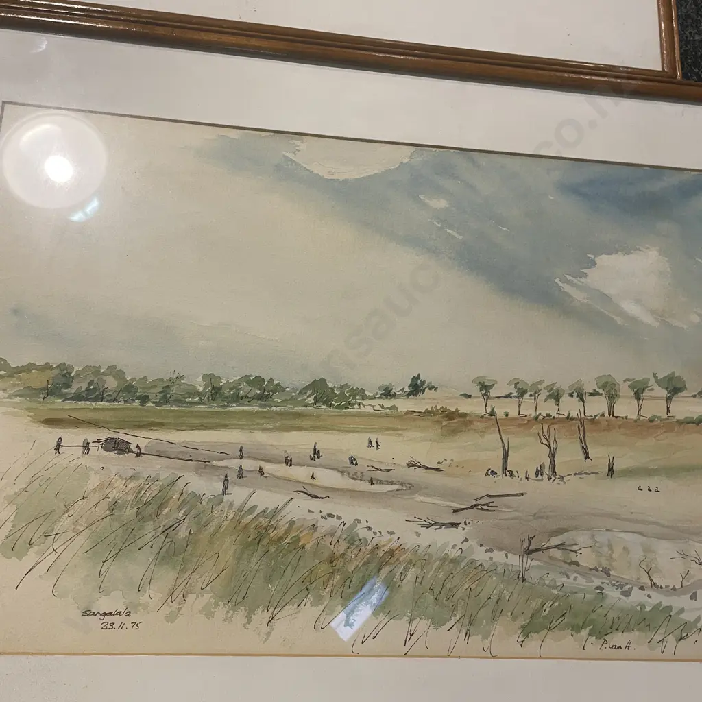 Two Framed Prints Signed P van Hoffen Image 1++