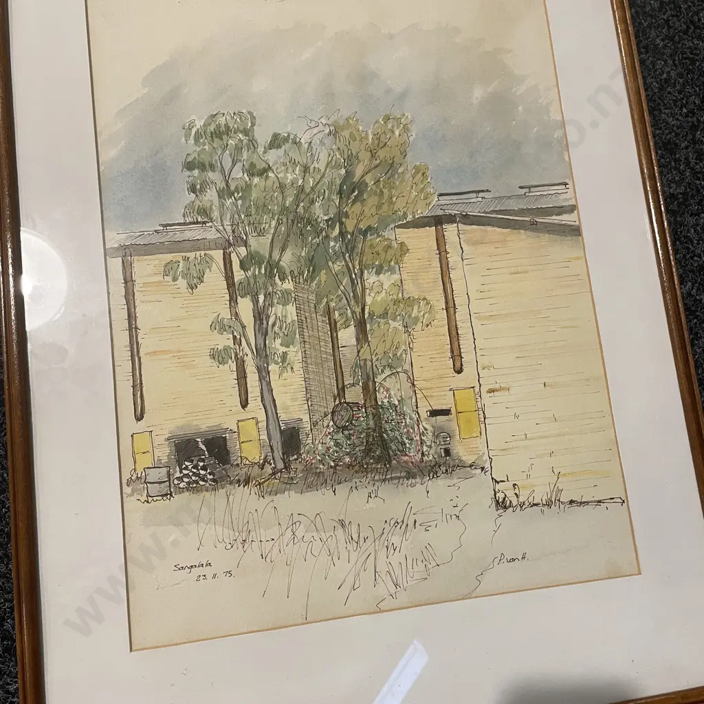 Two Framed Prints Signed P van Hoffen Image 1++