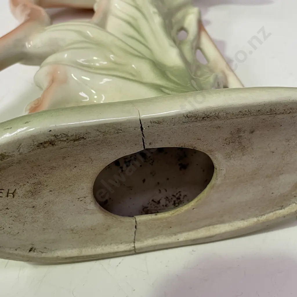 Large Vintage Ceramic Flamingo Figurine. H39cm (af) Image 1++