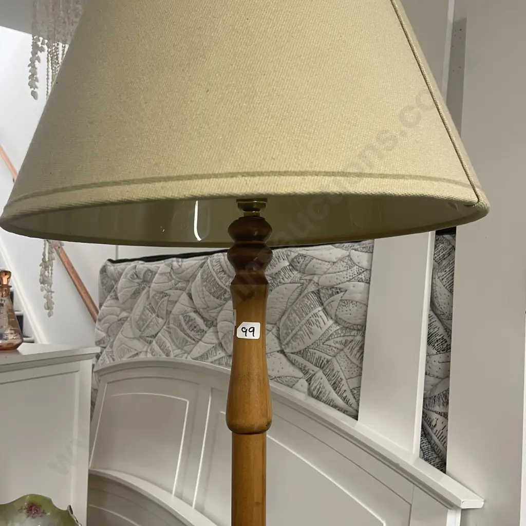 Vintage Standard Lamp with fabric shade. Working Image 1++