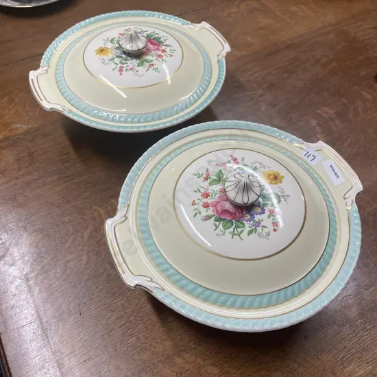 Two Johnson Bros Lidded Tureens. Old English pattern