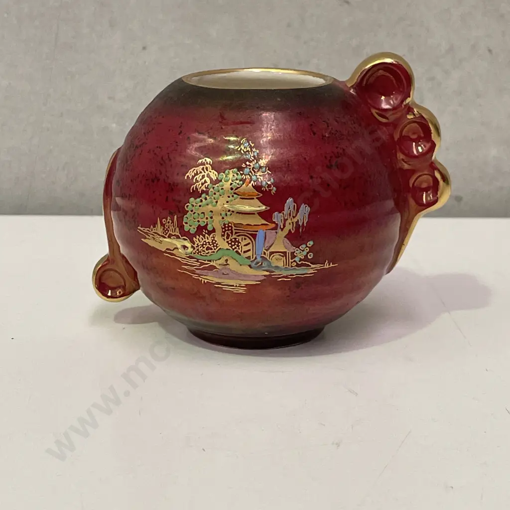Crown Devon Rouge Royale Art Deco Vase H8cm Image 1++