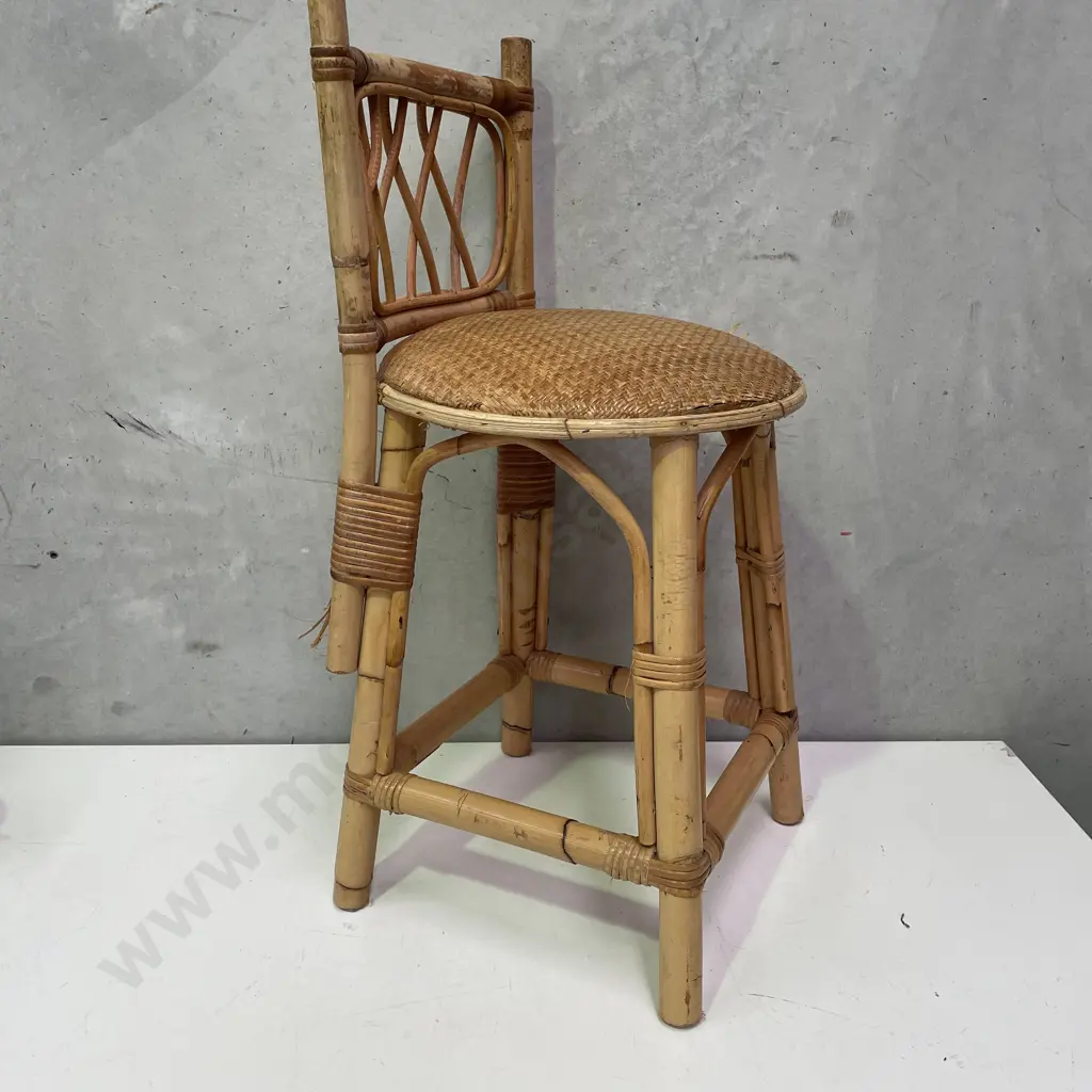 Vintage Cane Childs Stool/Chair. H76cm Image 1++
