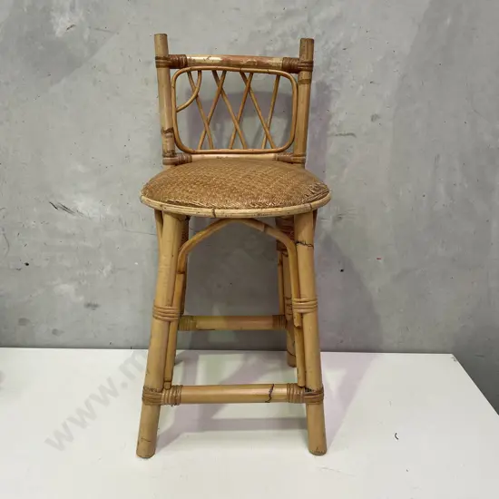 Vintage Cane Childs Stool/Chair. H76cm