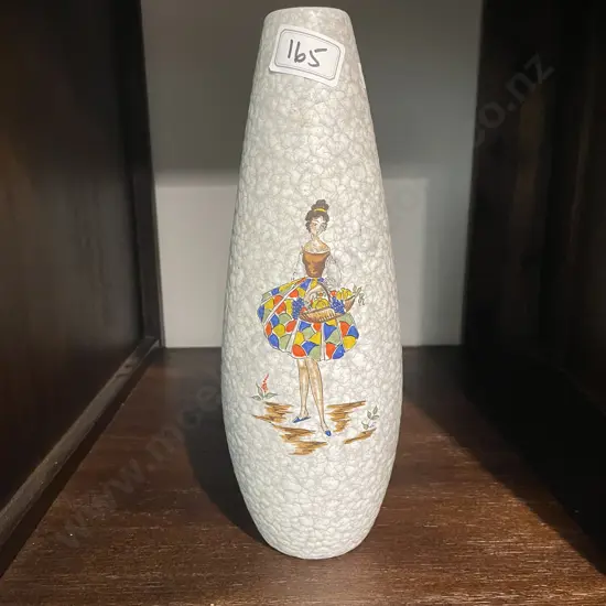 Mid Century Handpainted Vase. Marked as shown - perhaps German Scheurich