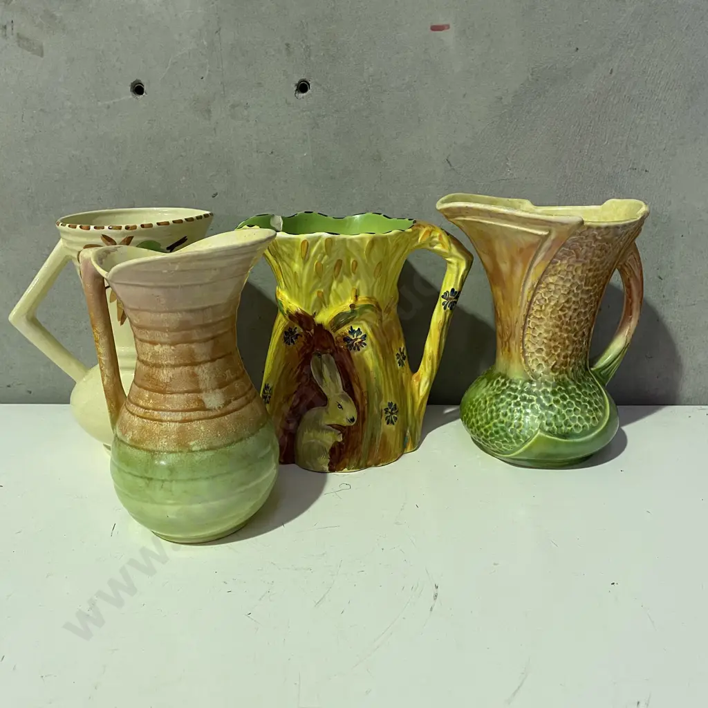 Collectable English Jugs including Burleigh Ware Rabbit Jug (af as shown) Image 1++