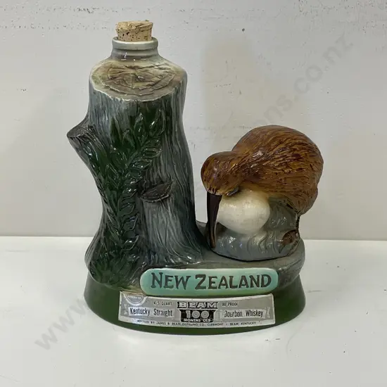 Vintage Jim Beam Whiskey New Zealand Kiwi Decanter