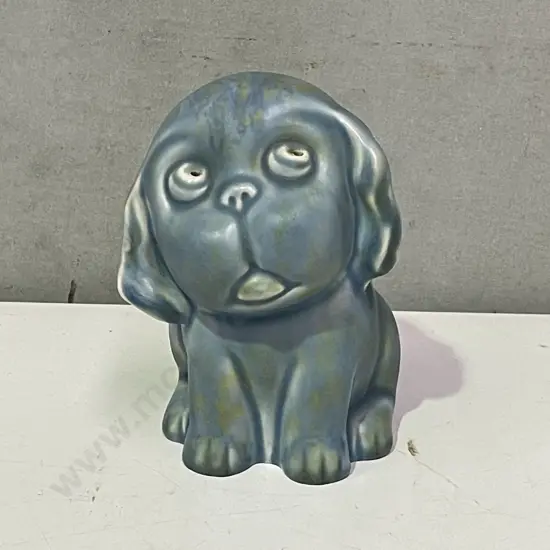 Crown Devon Drizzle Glazed Dog Figurine. H13cm