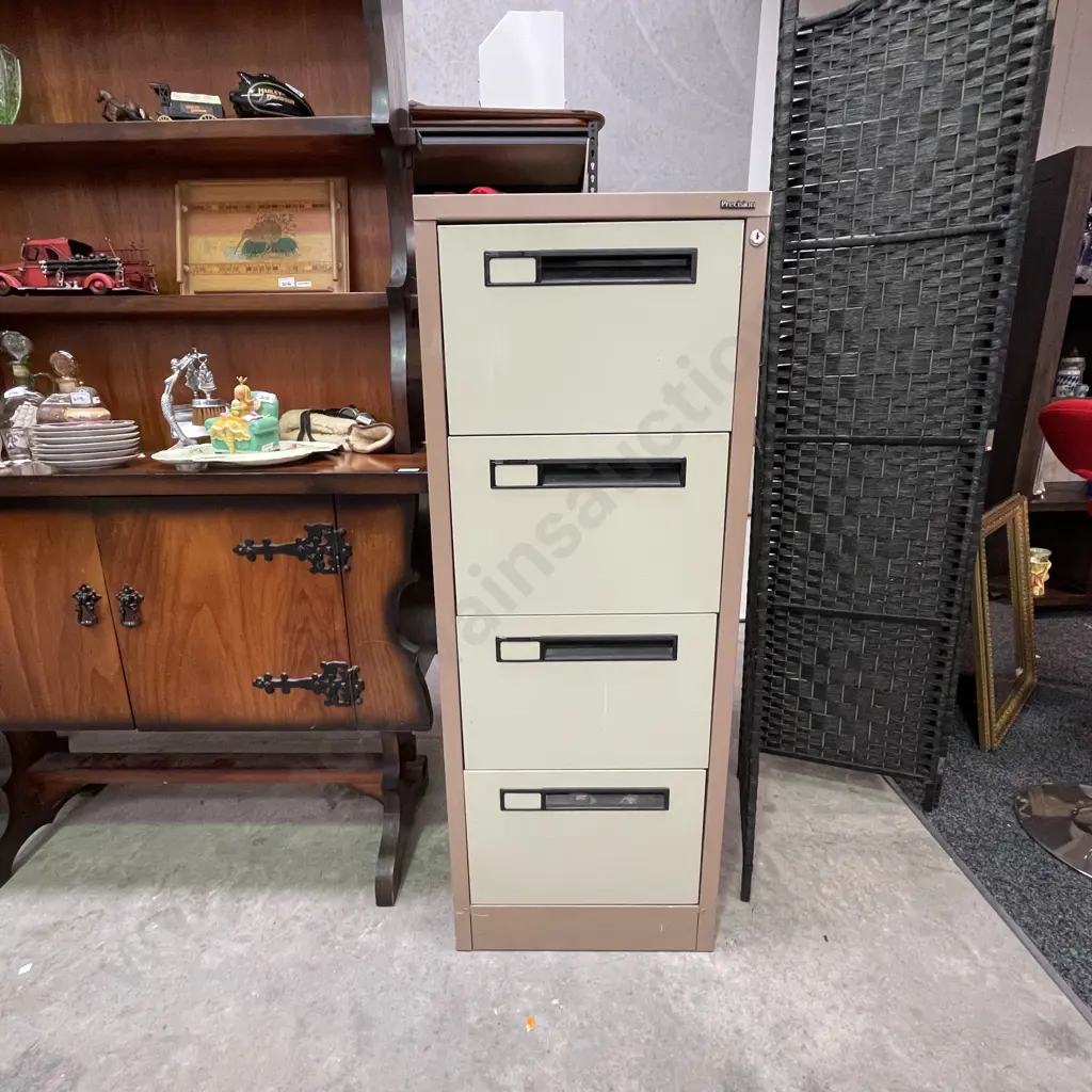 Precision Four Drawer Filing Cabinet with file sleives Image 1++