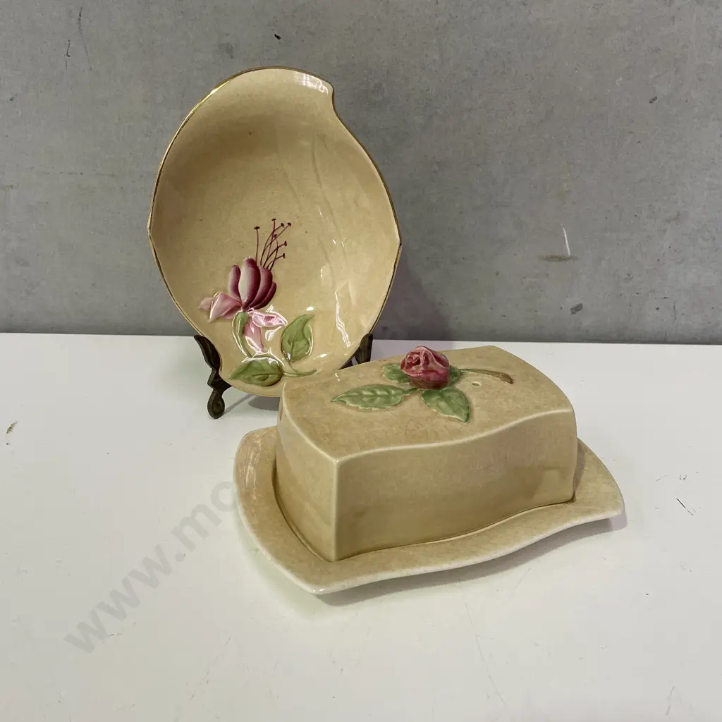 Royal Winton Rare Colour Butter dish and bowl Image 1++