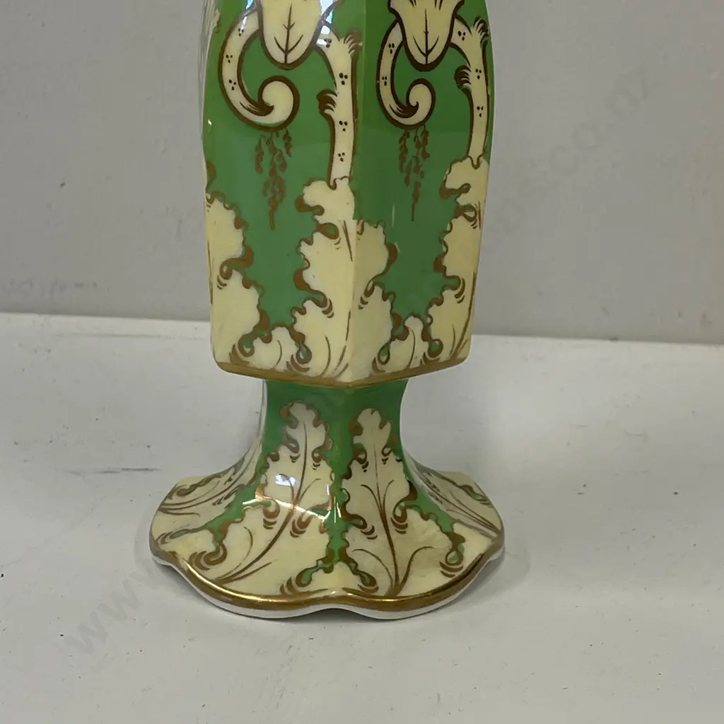 C1850's Ridgways Handpainted and Gilded Slender Vase. H23cm Image 1++