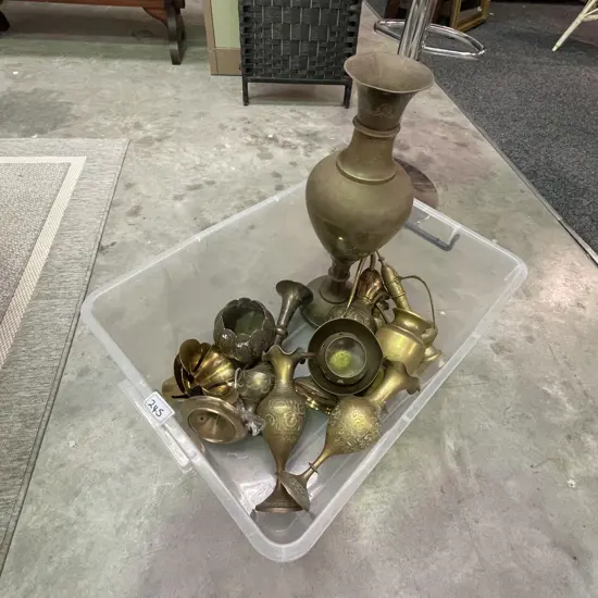 Large Assortment of Vintage Brassware