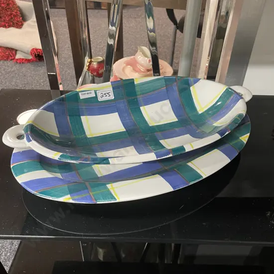 Temuka Large Platter and two handled Serving Bowl