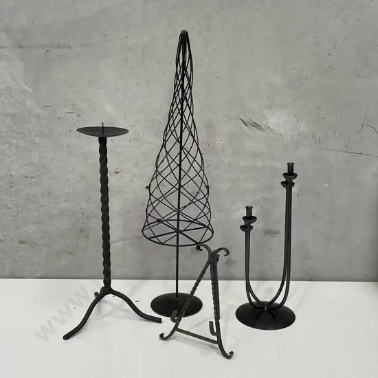 Assorted Black painted Metal Ware