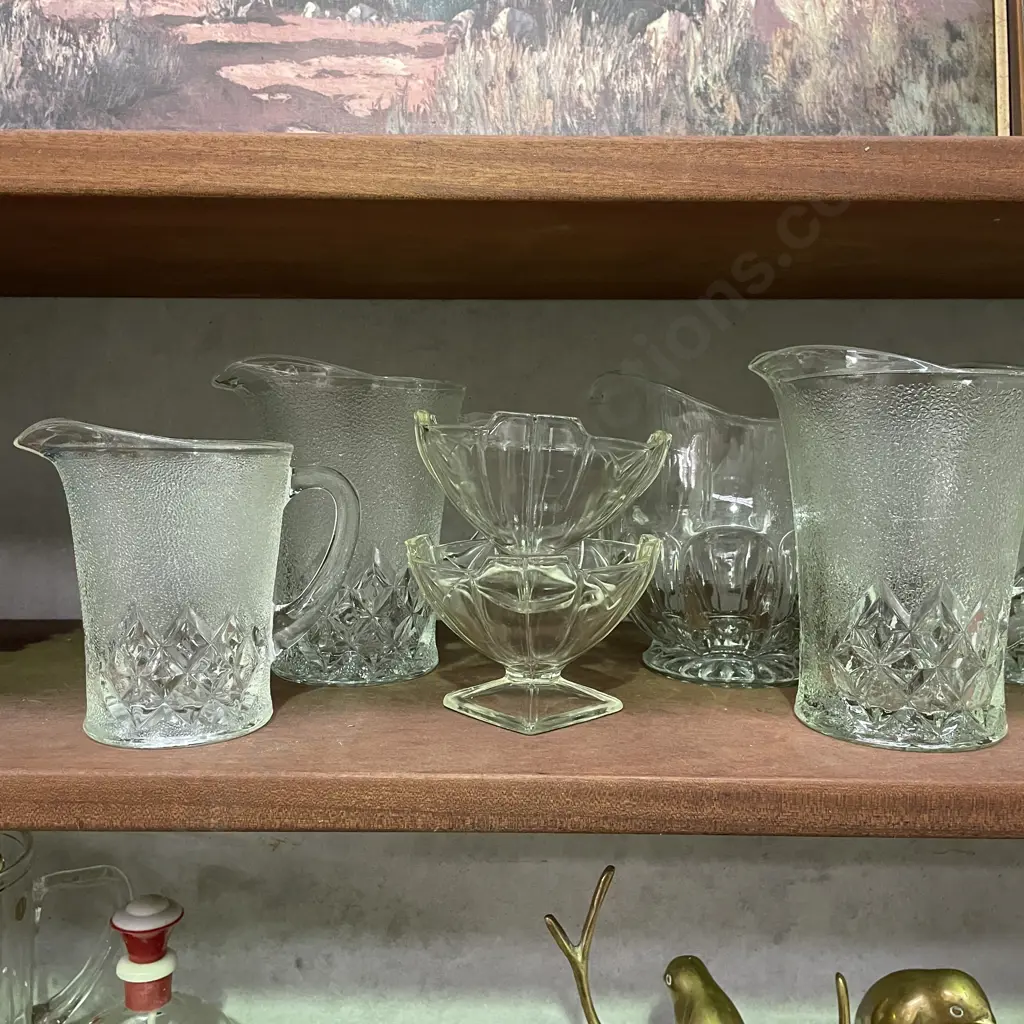 Large Assorted of Vintage Glassware including set of 6 Parfait Glasses Image 1++