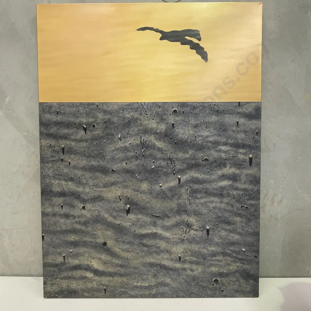 Large Untitled Canvas Artwork by Graham Crow, "Light and Surface" series 2006. 91 x 122cm Image 1++