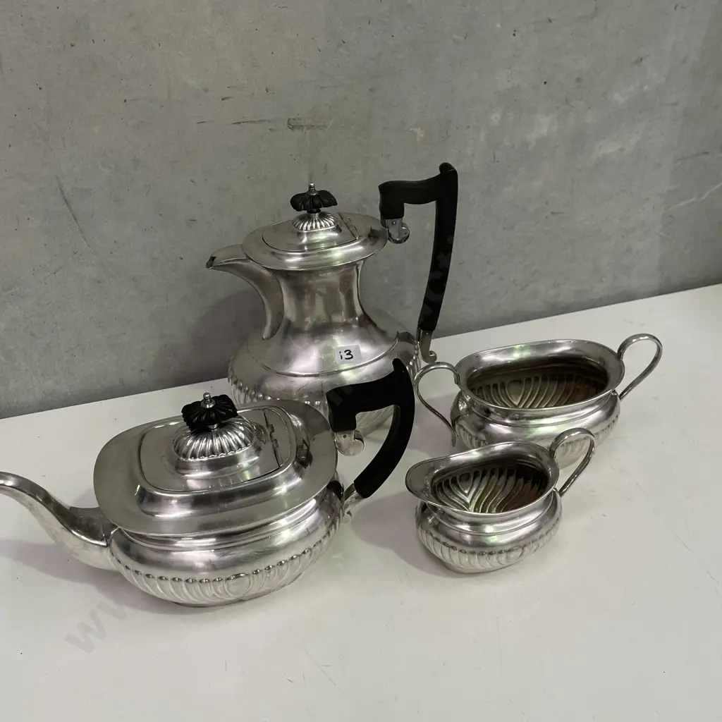 Vintage Quality Sheffield 4 piece A1 Silverplate Teaservice Image 1++