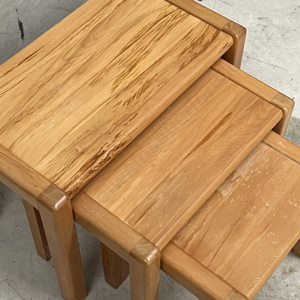 Solid Rimu Next of Tables, H42 58x33cm, H37 48x33cm, H31 38x33cm Image 1++