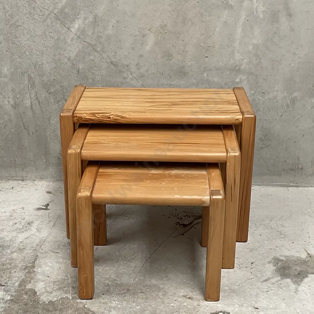 Solid Rimu Next of Tables, H42 58x33cm, H37 48x33cm, H31 38x33cm Image 1++