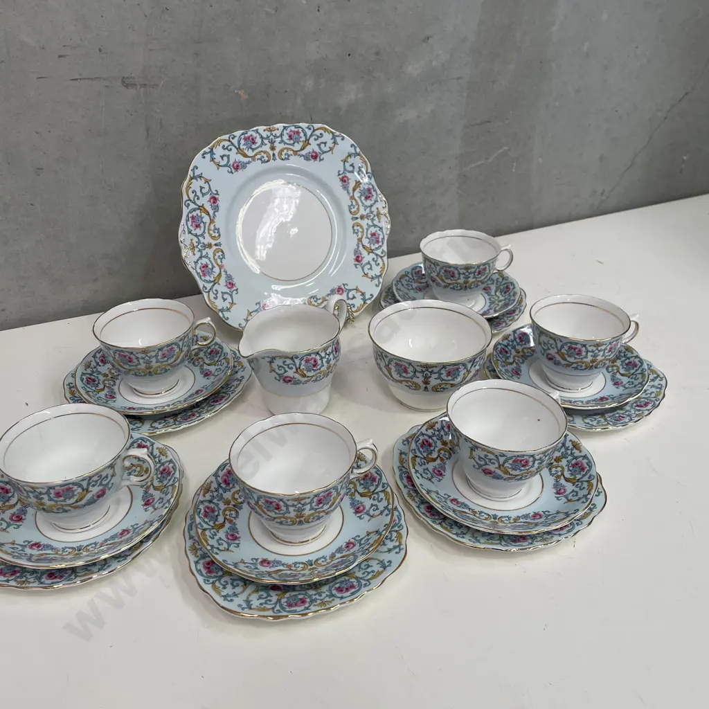 Vintage 21 Pce Colclough Teaset (1 cup af) Image 1++