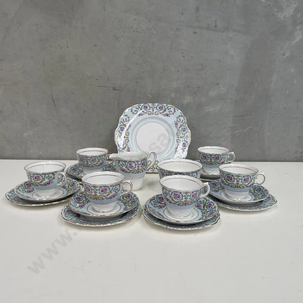 Vintage 21 Pce Colclough Teaset (1 cup af) Image 1++