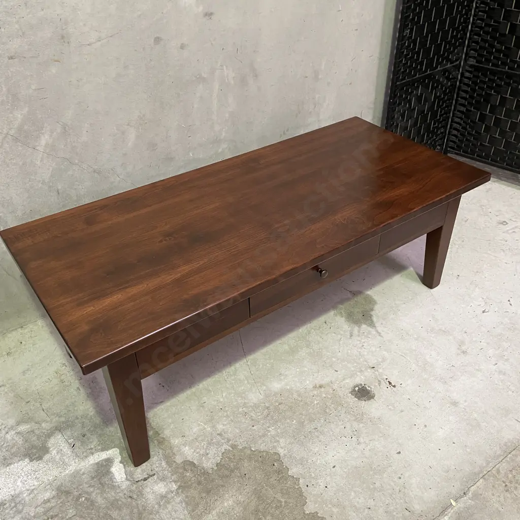 Solid Wood Single Drawer Coffee Table Image 1++
