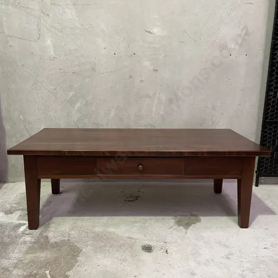 Solid Wood Single Drawer Coffee Table