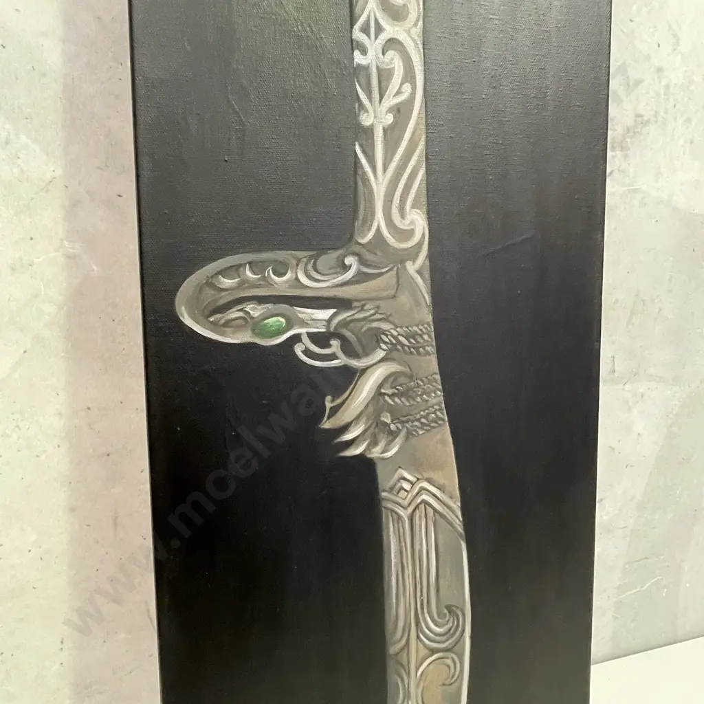 Original Canvas Artwork, Kiwiana Maori Themed, 122 x 31cm Image 1++