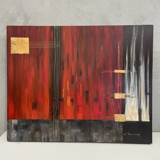 Large Original Canvas Artwork signed Pat Williams. 100 x 80cm