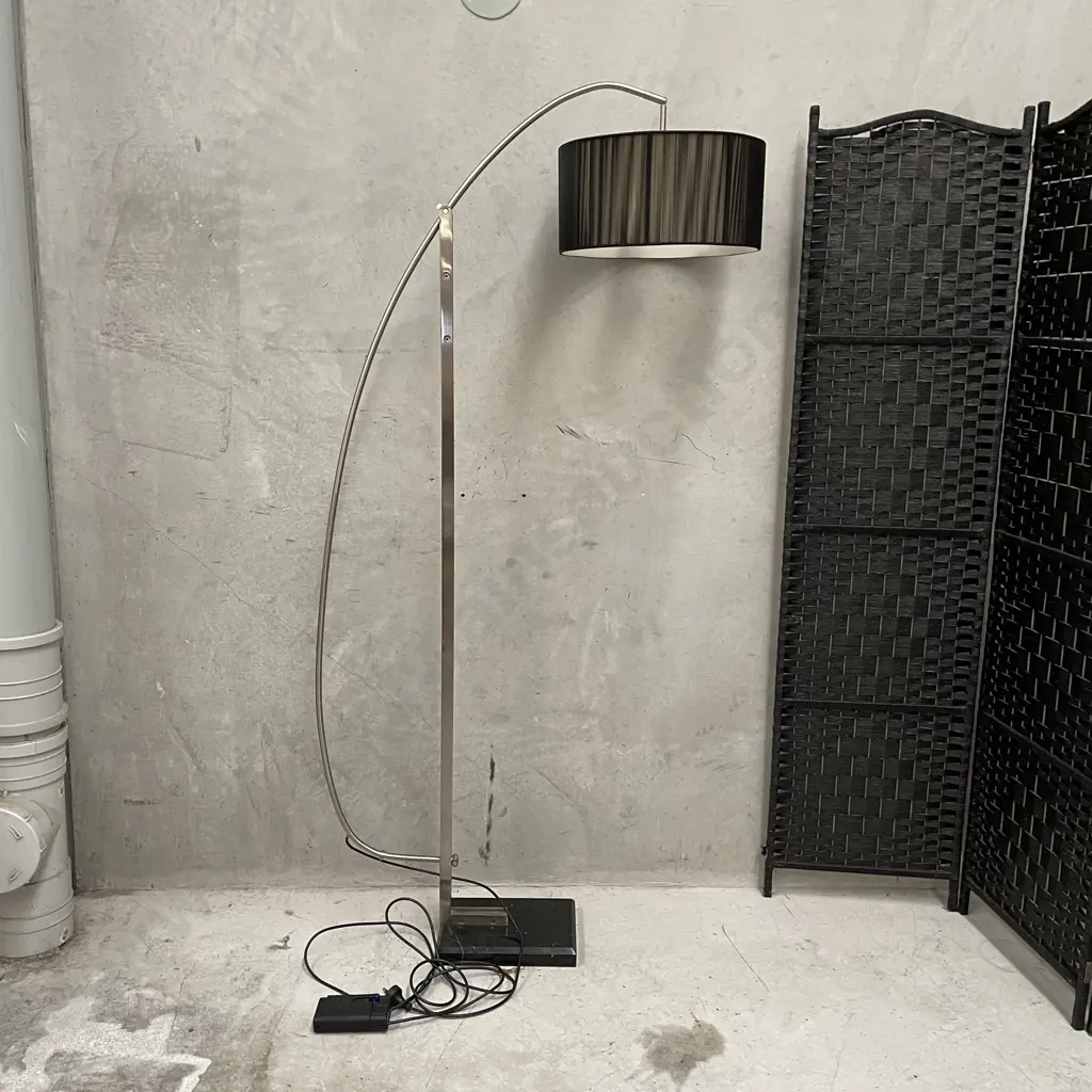 Modernist Arch Lamp with Marble Base. Adjustable. Image 1++