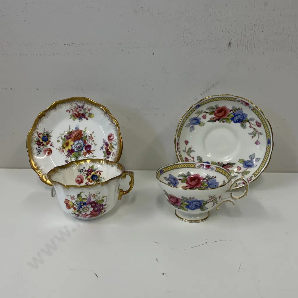 Two Vintage Hammersley Handpainted Duos Image 1++