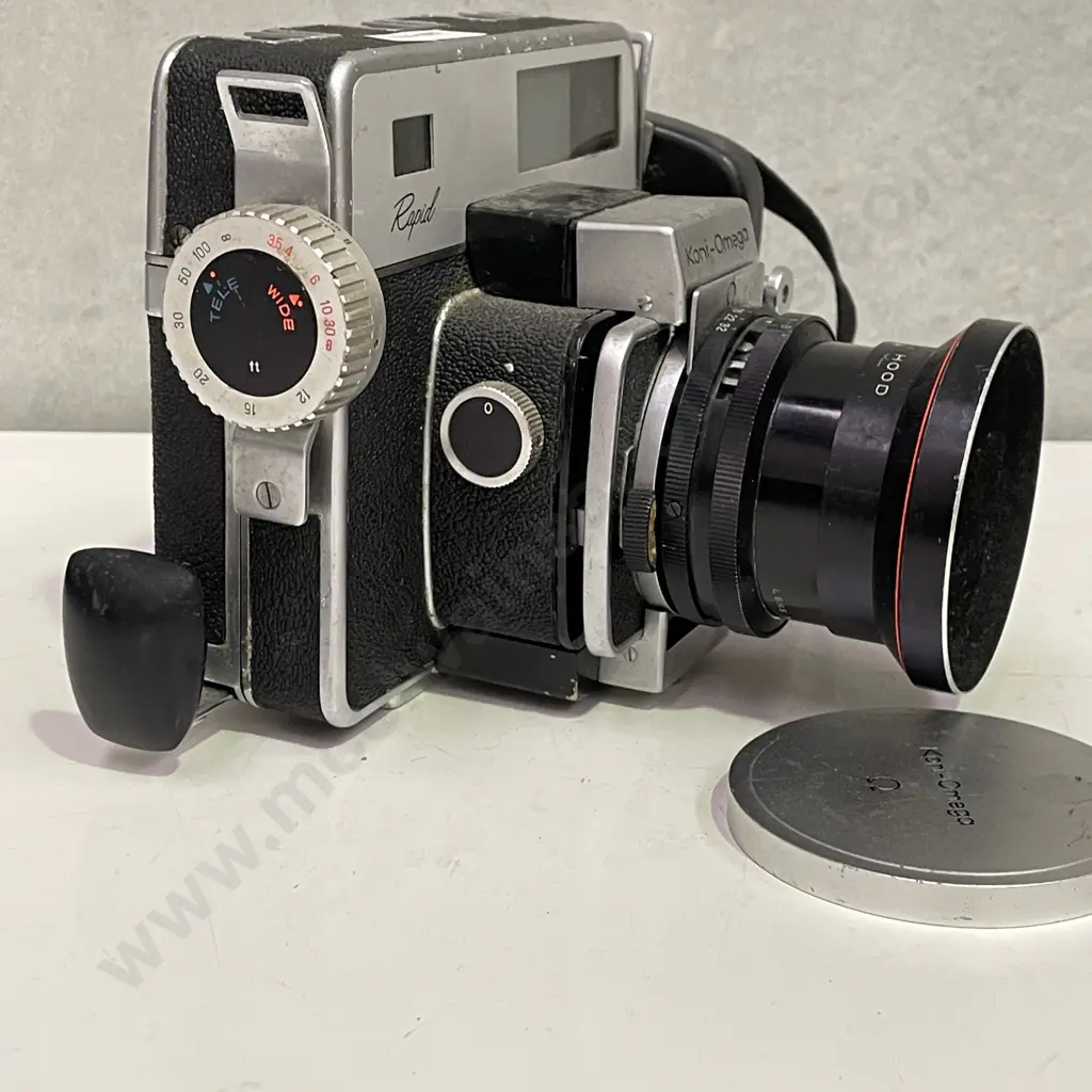 Vintage Konica Koni-Omega Rapid Camera with Hexanon 60mm Lens Image 1++