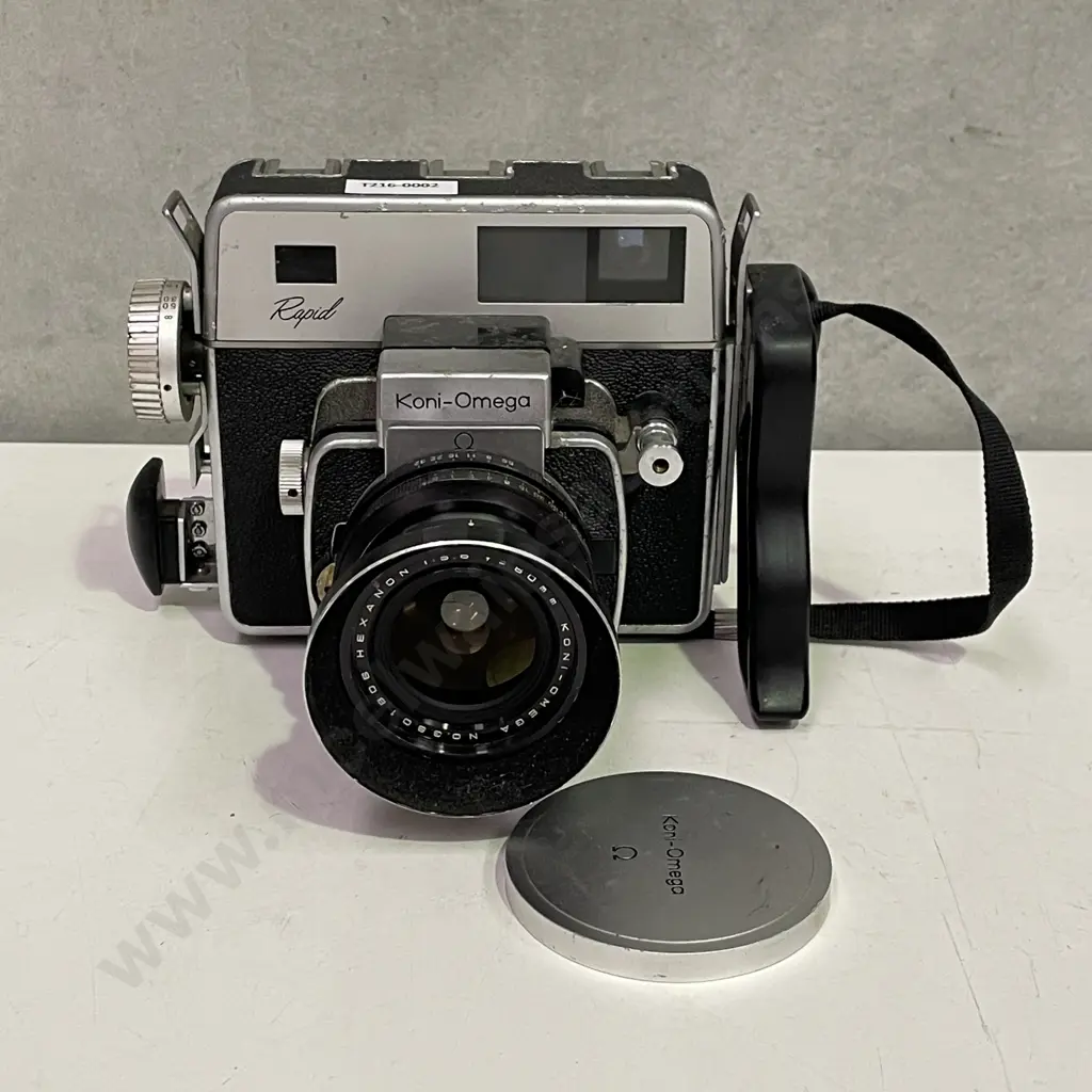 Vintage Konica Koni-Omega Rapid Camera with Hexanon 60mm Lens Image 1++