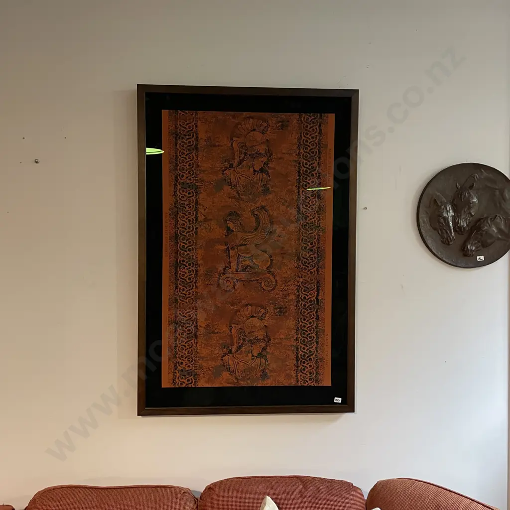 Boxed Framed and Glazed Sanderson Handprint. Eygptian Themed. 70 x 105cm Image 1++