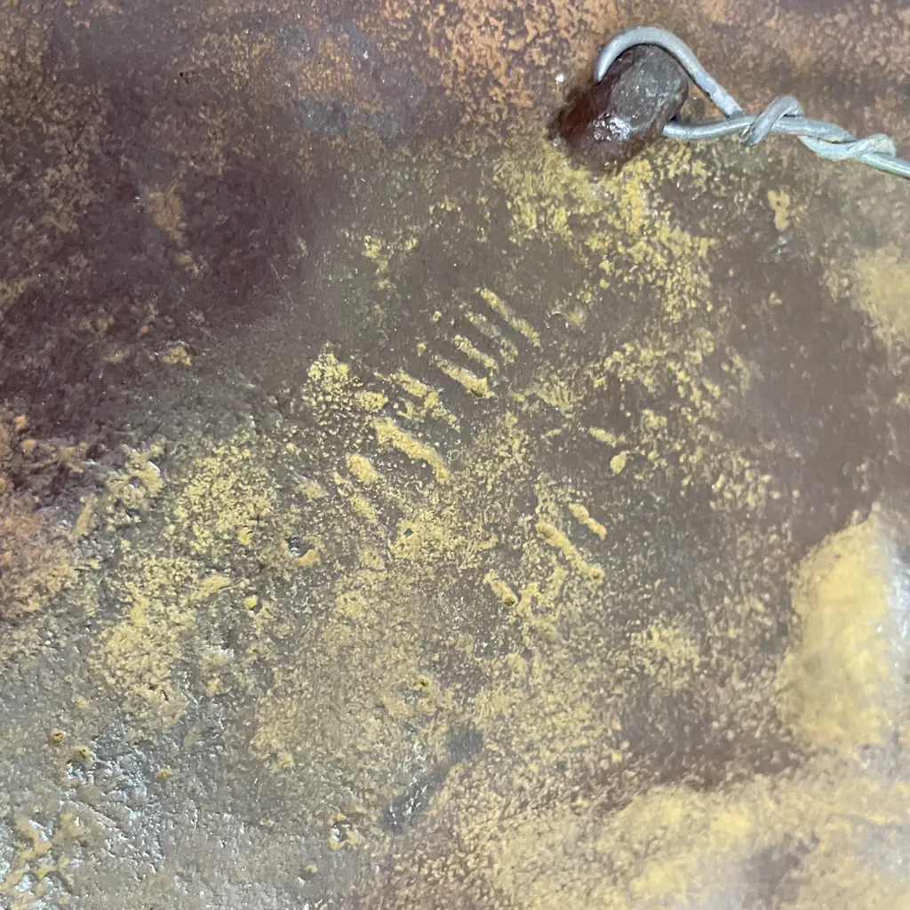Vintage Signed Moulded Bronze? Wall Plaque of Horses. Signed as shown. Dia 35cm Image 1++